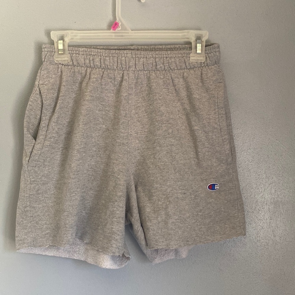 Grey champion sweat shorts